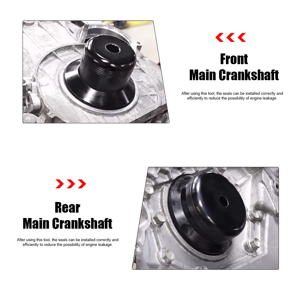 Front and Rear Main Crankshaft Seal Driver Kit for Duramax Diesel for GM 6.6L 2001-2016 Aluminum Black - Image 4