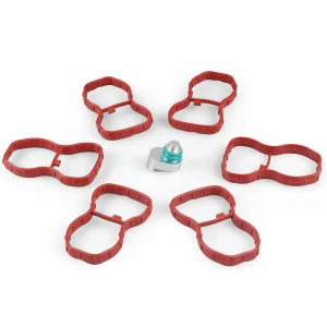 Aluminum Intake Manifold Swirl Flap Blanking Plug + Gasket Set Kit for BMW N57N N57Z 3.0d BX102536