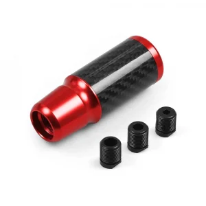 Universal Aluminum 5/6 SPEED Gear Shift Knob 9CM Real Carbon Filter Shifter Lever Knob for Manual Transmission BX102227