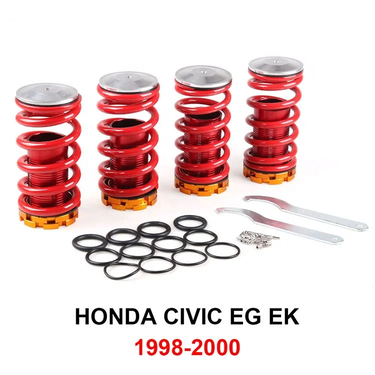 Aluminum Coilover Springs Kit for Honda Civic 88-00 Red Available Coilover Suspension Coilover Springs - Image 2