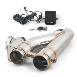 High Sealing 2.5" 3" Electric Exhaust Cutout Kit Y Pipe Exhaust Control Valve With Dual Valve System Switch Remote Control Kit