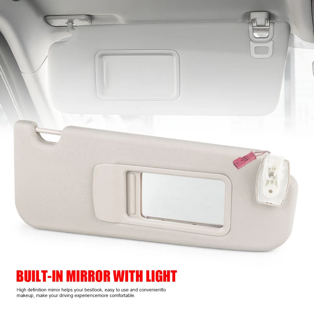 Beige Sun Visor Right Driver and Left Passenger With Mirror and Light for for BMW 5 SERIES F10 F11 F18 2011-2015 51167248857 - Image 2