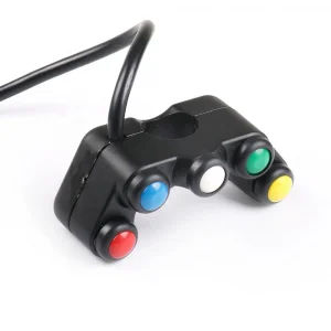 12V Aluminum Motorcycle Switches 7/8" 22mm Handlebar Mount Headlight Turn Signal Fog Lights Horn on OFF Start Kill Switch