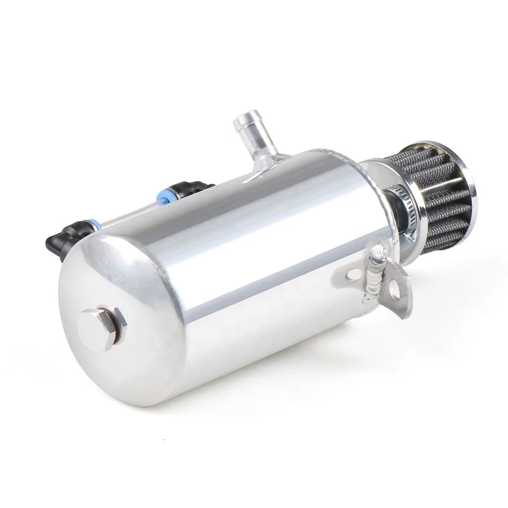 New Universal Aluminum Fuel Tank 0.5L Oil Catch Can with Breather Filter - Image 5