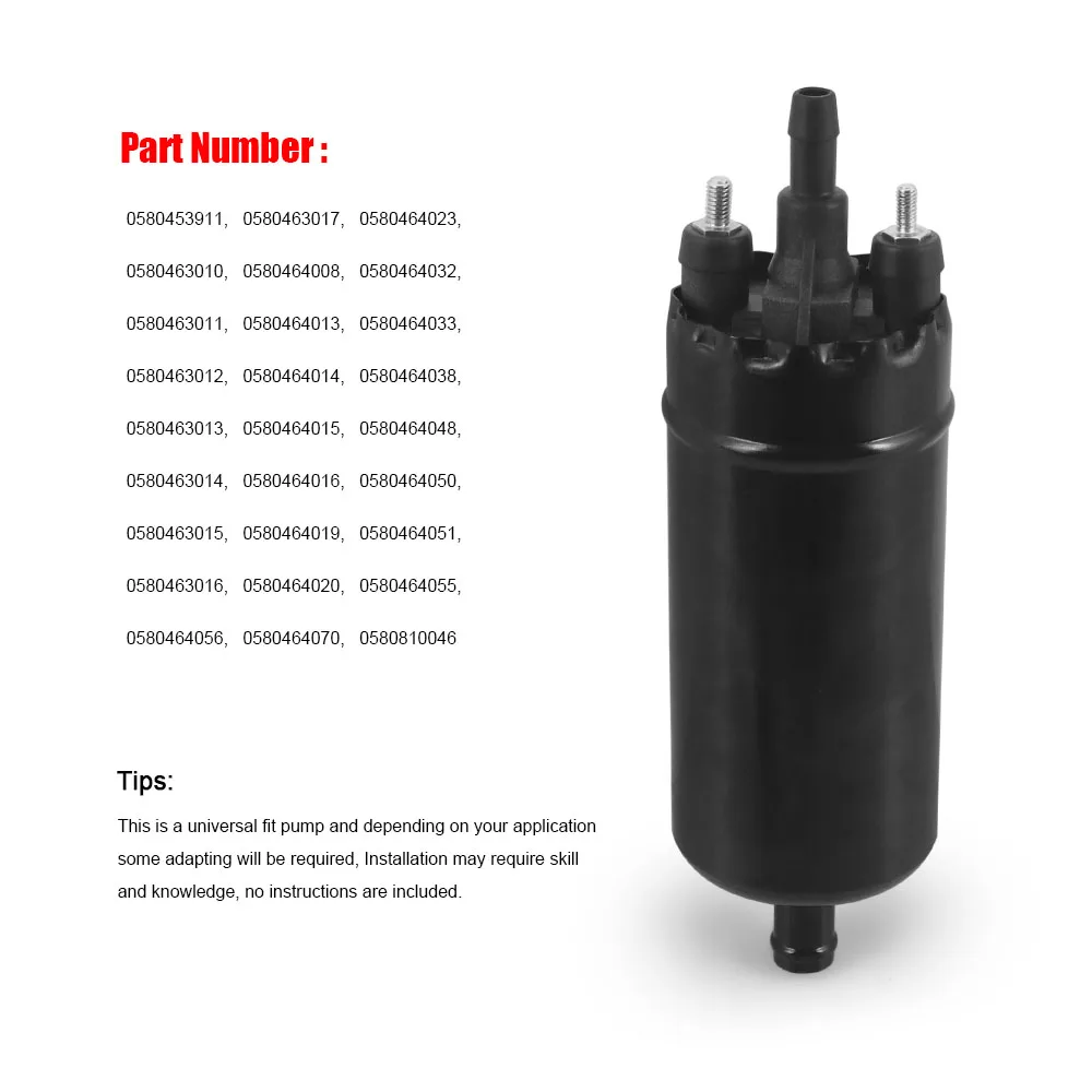 Alfa Romeo PEUGEOT Inline 12V High Pressure Electric Pump Replacement External Inline Pump for Gasoline Vehicles Model - Image 5