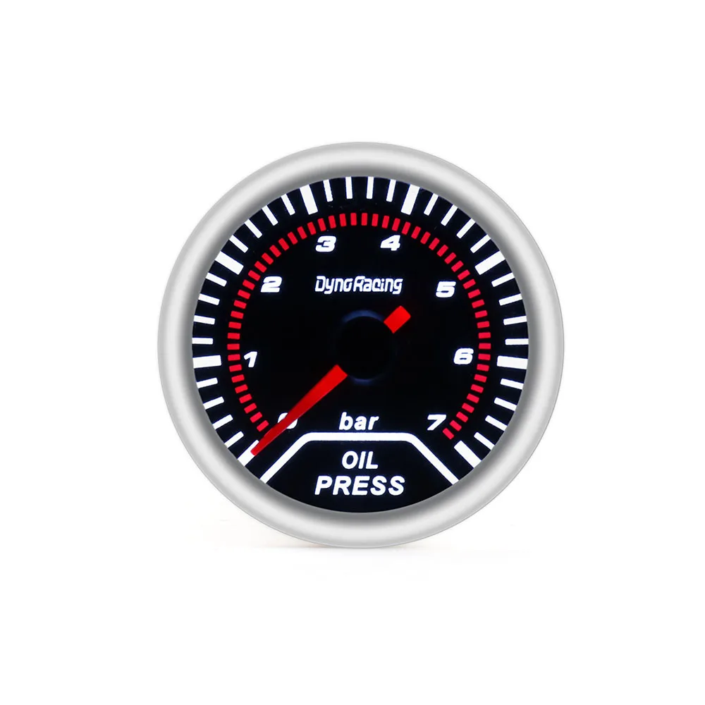 Dynoracing Oil Press Gauge 2" 52mm Oil Pressure Gauge with Sensor 0-7 bar Car Meter
