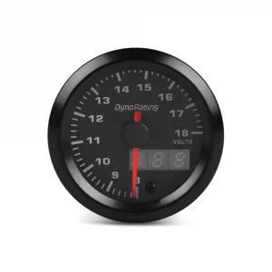 New 52MM Dual Display Car Voltmeter 7-colors LED 8-18V Voltage Gauge with High Speed Stepper Motor Universal Fitment