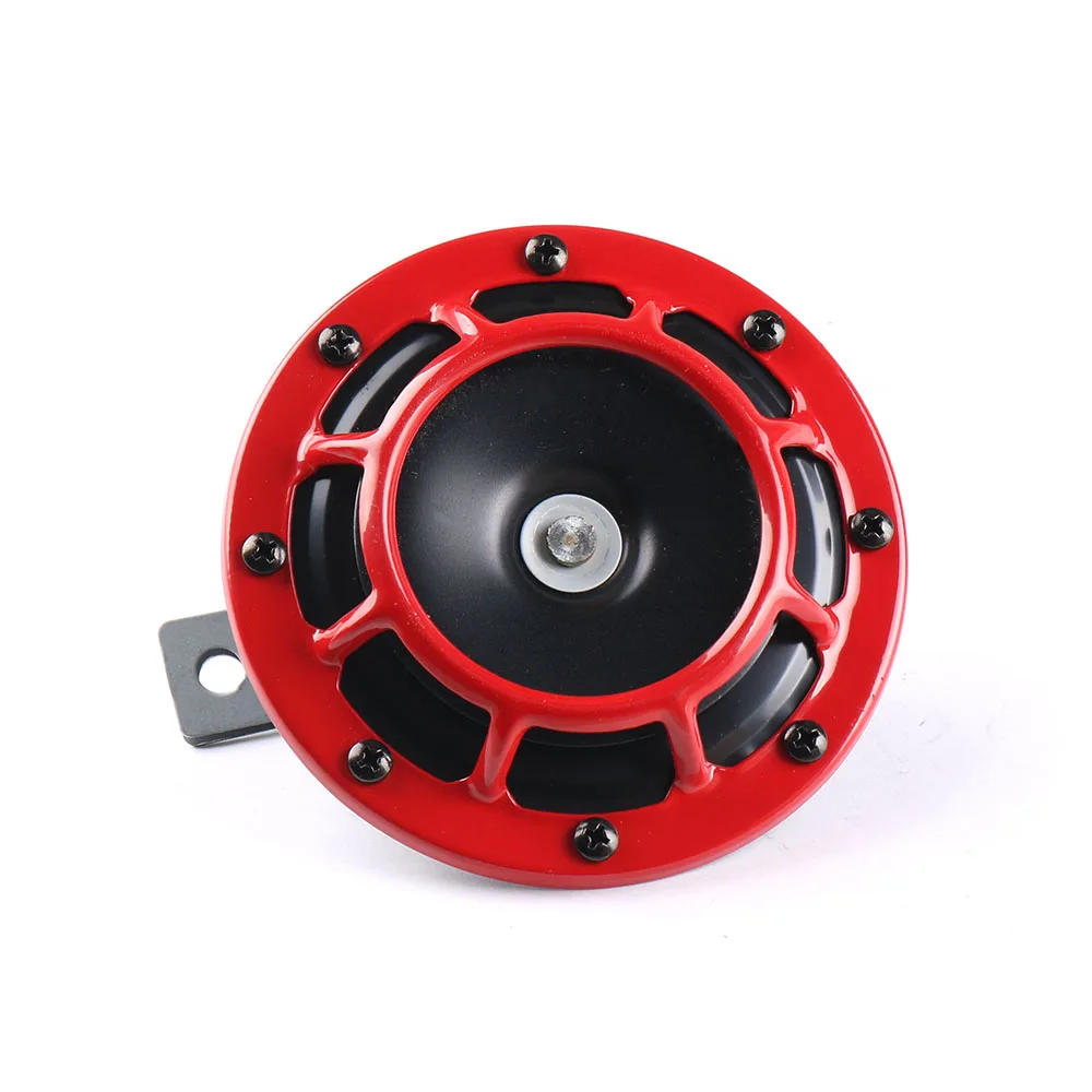 2pcs 12V 115dB Hella Super Loud Compact Electric Blast Tone Air Horn Kit for Motorcycle Car Red/Black - Image 3