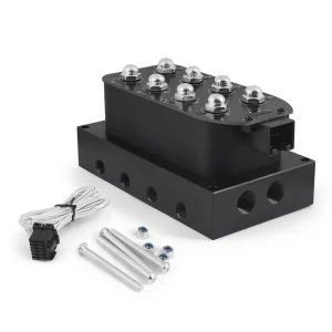 12V Metal Solenoid Valve Air Ride Suspension Manifold 0-300psi Pneumatic Shock Absorber 1/4 1/8" NPT Fast Control FBSS