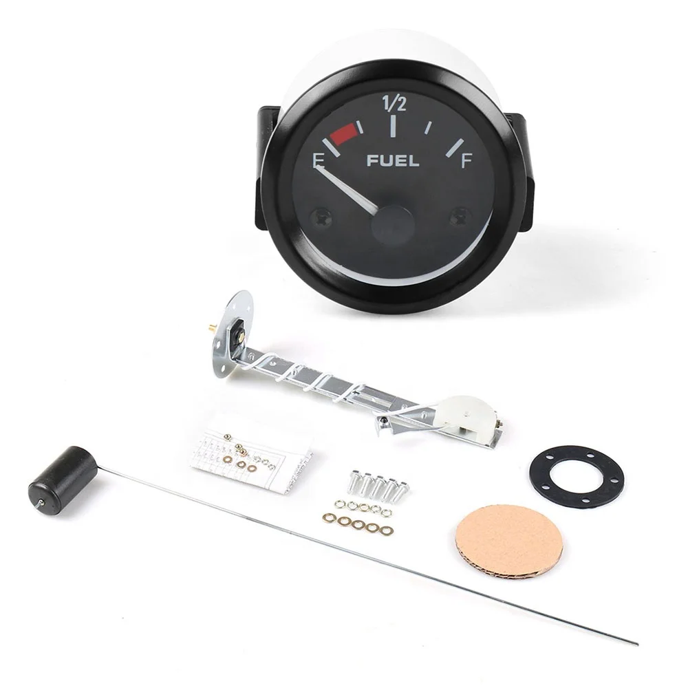 Universal 2" Inch 52Mm Black Sports Fuel Ratio Fuel Car Meter Digital Car Gauge Fuel Level - Image 2