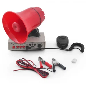 Customizable 12V 130dB Car Sound Warning Alarm ABS Siren Horn Speaker Amplifiers MIC System Card Reader MP3 Player