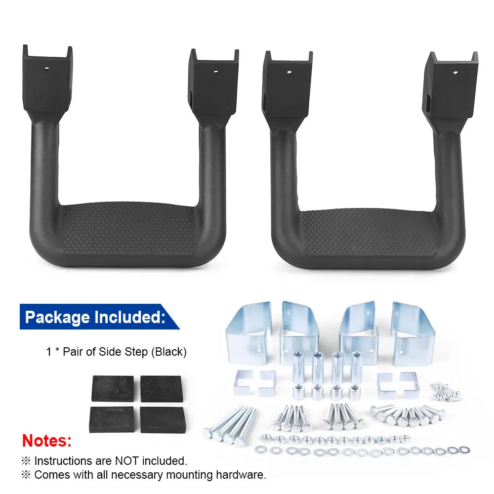 2PCS Aluminum Side Steps Mounting Brackets Kit for Chevy for GMC for Dodge for Ford for Toyota Pickup Trucks SUVs - Image 2