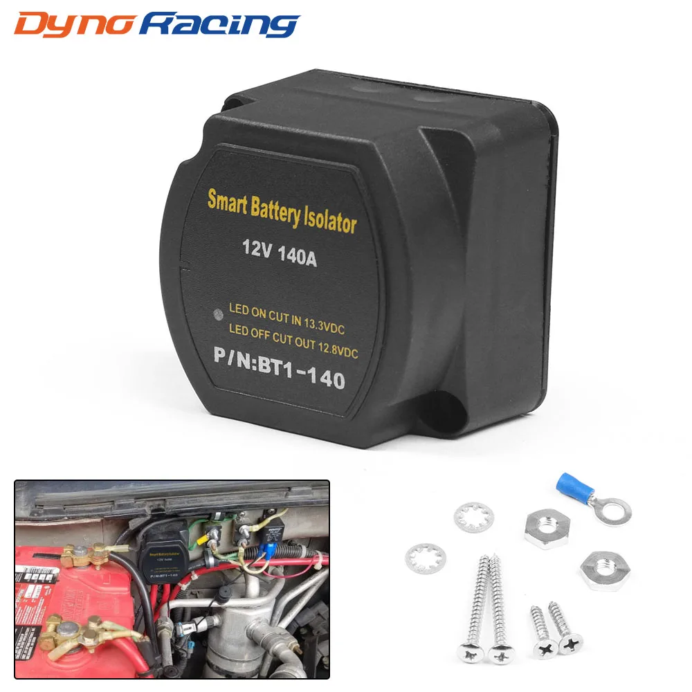 Dual Battery Smart Isolator 12V 140 Amp Voltage Sensitive Relay VSR Turn Signal Switch for Car ATV UTV Boats RV's Camper Truck