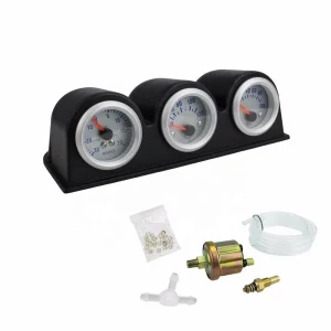 2" 52MM Triple Gauge Kit Tachometer RPM Water Temperature Gauge Oil Press Pressure Meter