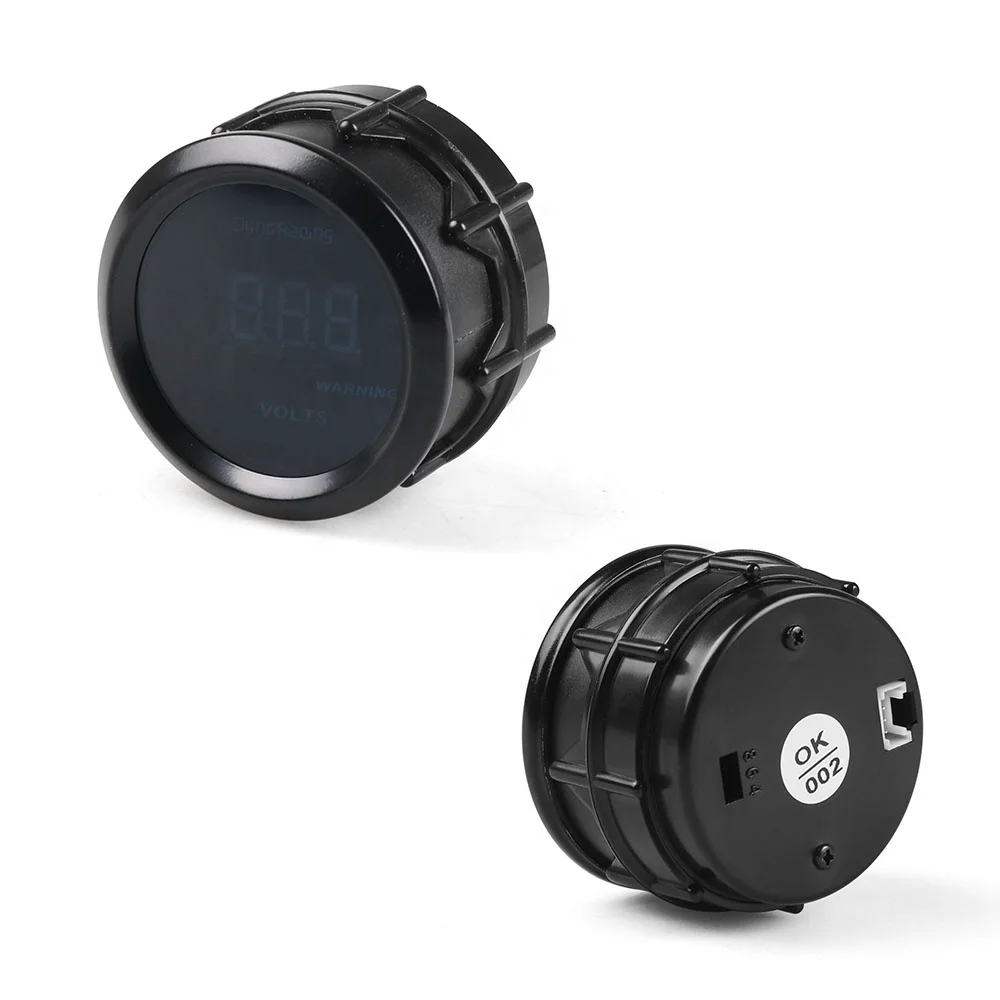 2" 52Mm Digital Led 8-18 Volts Gauge Black Face Blue Led Car Meter Auto Parts - Image 4