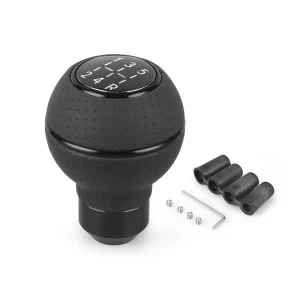 5 Speed Universal Leather and Aluminium Car Gear Shift Knob for M8 M10 M11 M12 Shift Lever Gear Level Knob Shift Head BX102512