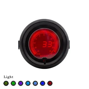 2" 52Mm Boost Gauge Evo Lcd 7 Colors Car Meter Vacuum Gauge Digital Turbo Boost Gauge