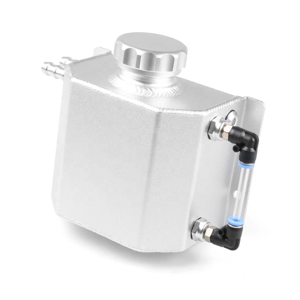 Universal Alloy Breather Tank Aluminium Engine 1L Oil Catch Can - Image 3