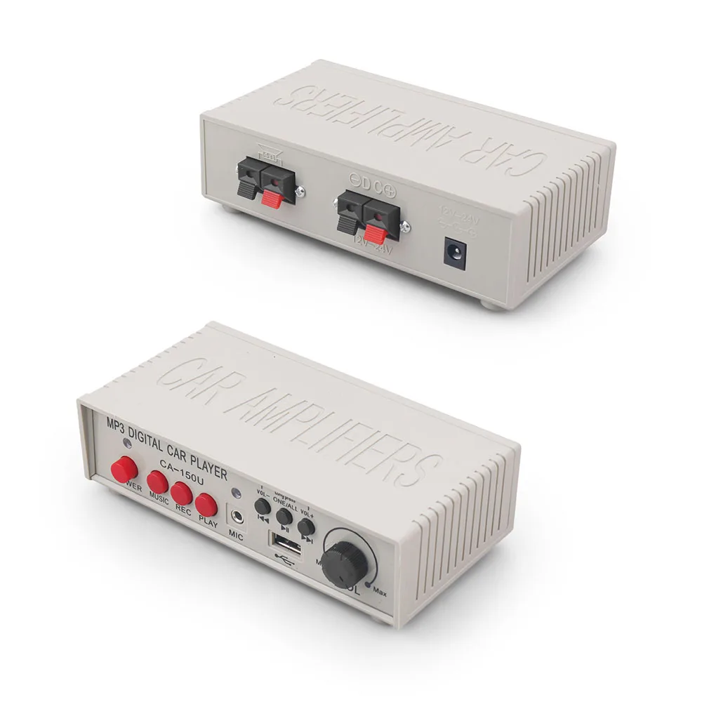 Customizable 12V 130dB Car Sound Warning Alarm ABS Siren Horn Speaker Amplifiers MIC System Card Reader MP3 Player - Image 4