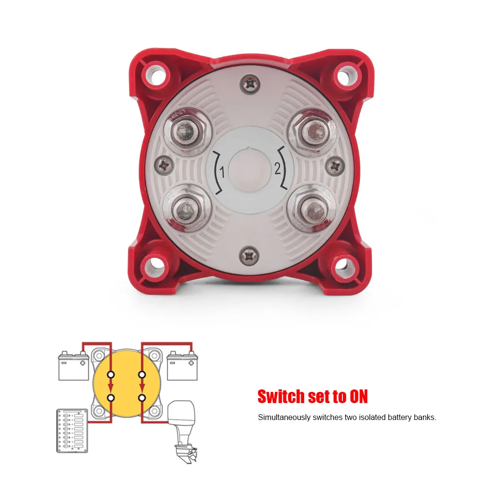 New 5510E 32V 350Amp Dual Circuit Plus Battery Rotary Switch for Car Truck Ship RV Turn Signal Switch - Image 4