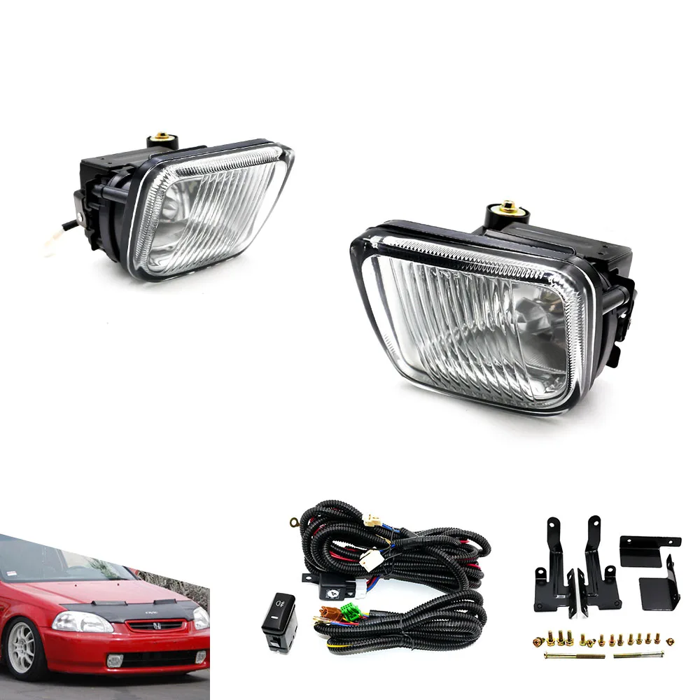 Fog Light Fog Lamp for HONDA CIVIC 1996-1998 2/3/4DR Yellow Fog Lights Driving Lamp With Switch - Image 5