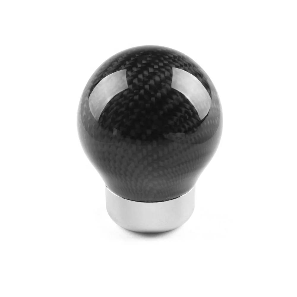 Real Carbon Fiber and Aluminium Gear Shift Knob Manual Transmission Universal No Number - Image 4