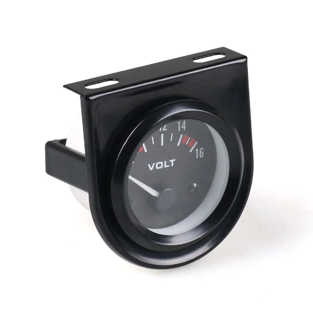 Universal 2" 52mm Racing Car 8-16 Volts Meter White Led Auto Volt Gauge - Image 4