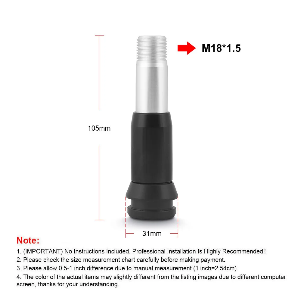 Aluminum Car Shift Head Converter M18*1.5 For Automatic Transmission Car Gear shift knob adapter - Image 6
