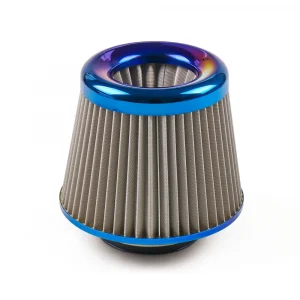 Universal Air Filter Stainless Steel Burnt Blue 3'' / 76mm Power Intake High Flow Cold Air Intake Filter Cleaner BX102086