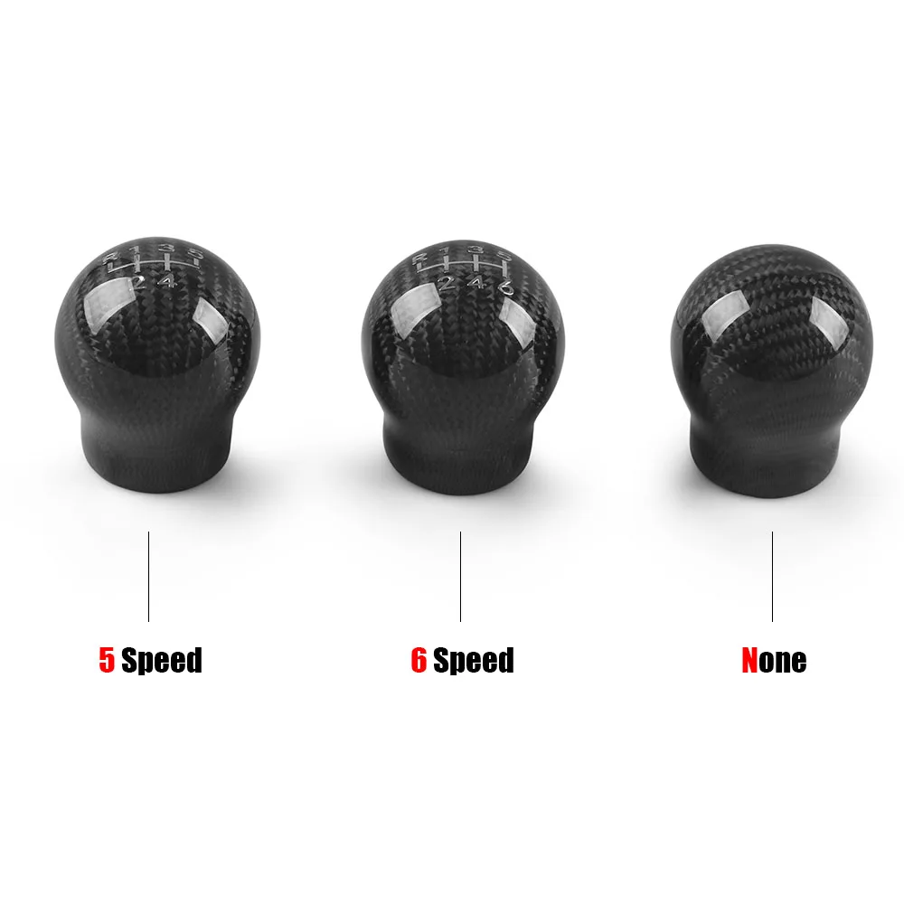 Real Carbon Fiber 5/6 SPEED Gear Shift Knob Manual Transmission Universal Shift Knob - Image 3