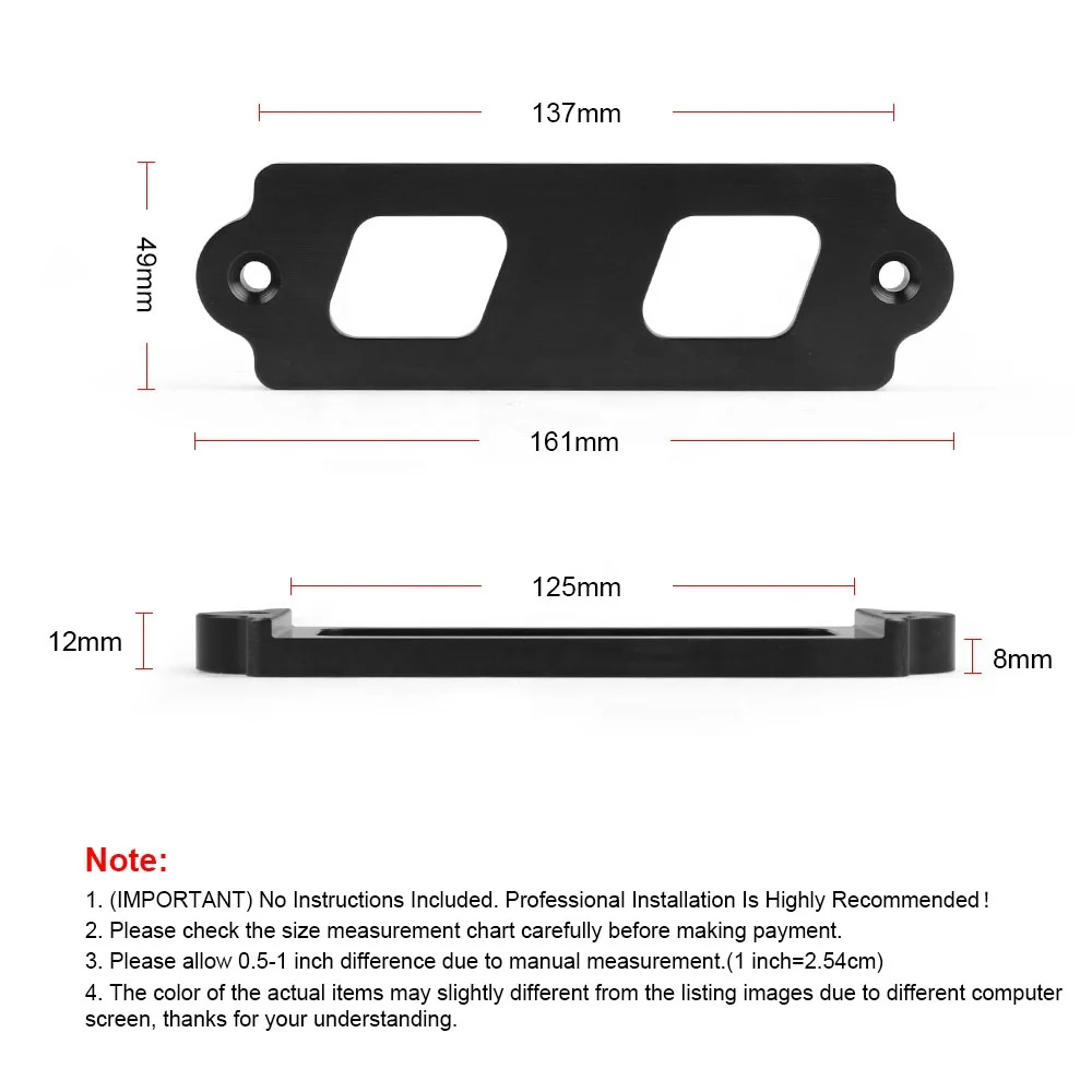 Battery Tie Down Kit Hold Down Rod With Stainless Tray Hooks for Honda Civic / CRX S2000 Without logo - Image 3