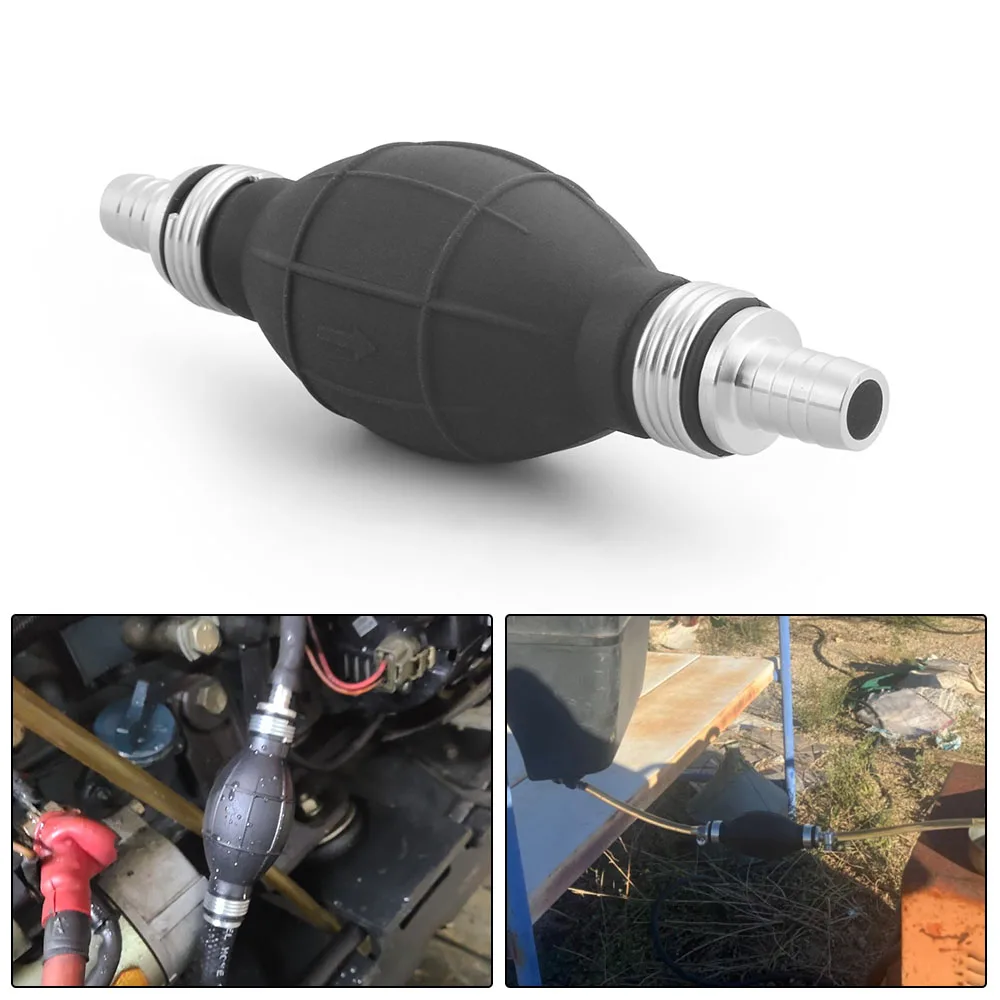 6mm/8mm/10mm/12mm Hand Fuel Pump Line Rubber Aluminum Hand Primer Bulb diesel Oil Transfer Petrol for Car Boat Marine Outboard - Image 4