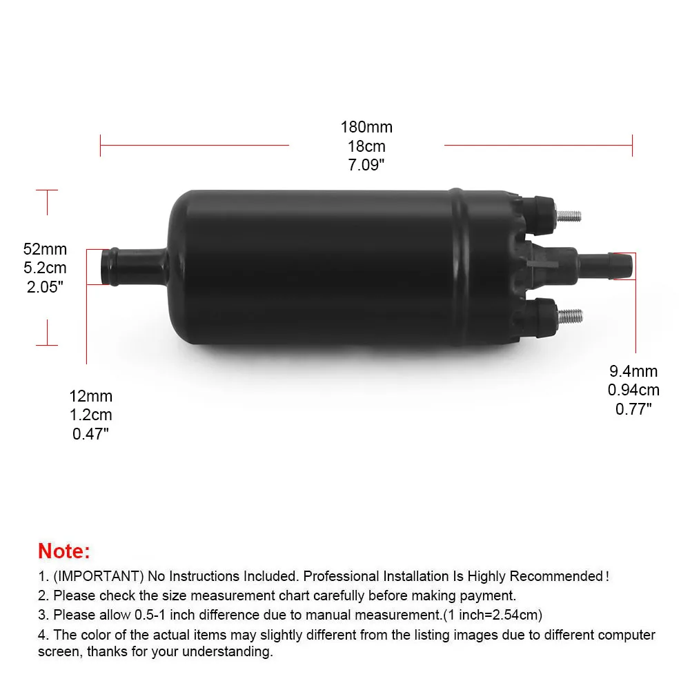 Alfa Romeo PEUGEOT Inline 12V High Pressure Electric Pump Replacement External Inline Pump for Gasoline Vehicles Model - Image 3