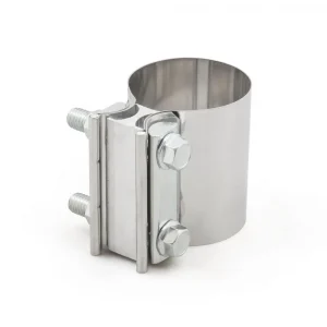 2.0" 2.25" 2.5" 2.75'' 3.0" 4.0" Butt Joint Exhaust Band Clamp Sleeve 304 Stainless Steel Exhaust Sleeve Coupler Step Clamps