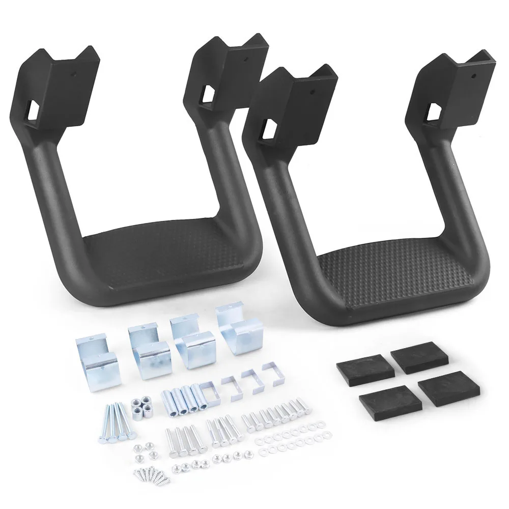 2PCS Aluminum Side Steps Mounting Brackets Kit for Chevy for GMC for Dodge for Ford for Toyota Pickup Trucks SUVs