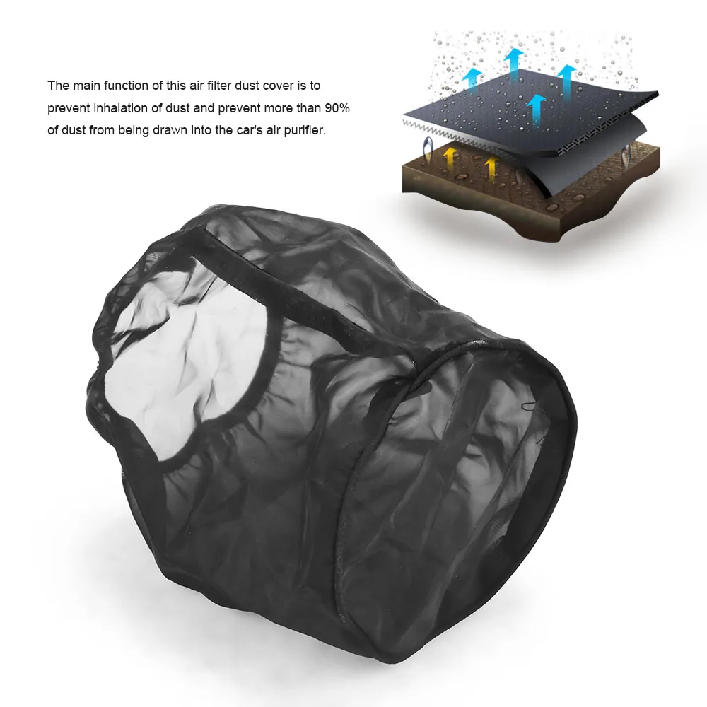Upgraded Version Air Filter Protective Cover Real Waterproof Oilproof Dustproof for High Flow Air Intake Filters - Image 5