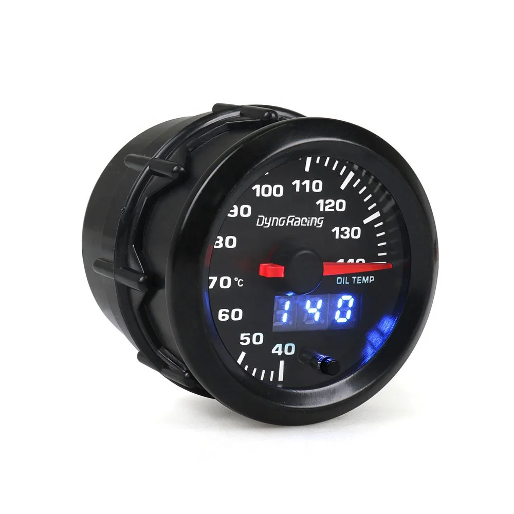 Dynoracing 52mm Dual Display Oil Temp Gauge 7 Colors Led 40-140 Celsius Oil Temp Meter with Stepper Motor - Image 4