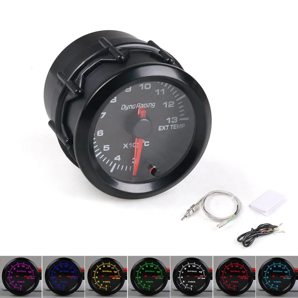 2" 52mm 7 Colors LED Car Exhaust Gas Temp Gauge 300-1300 Celsius EGT Gauge High Speed Motor EXT Gauge - Image 2