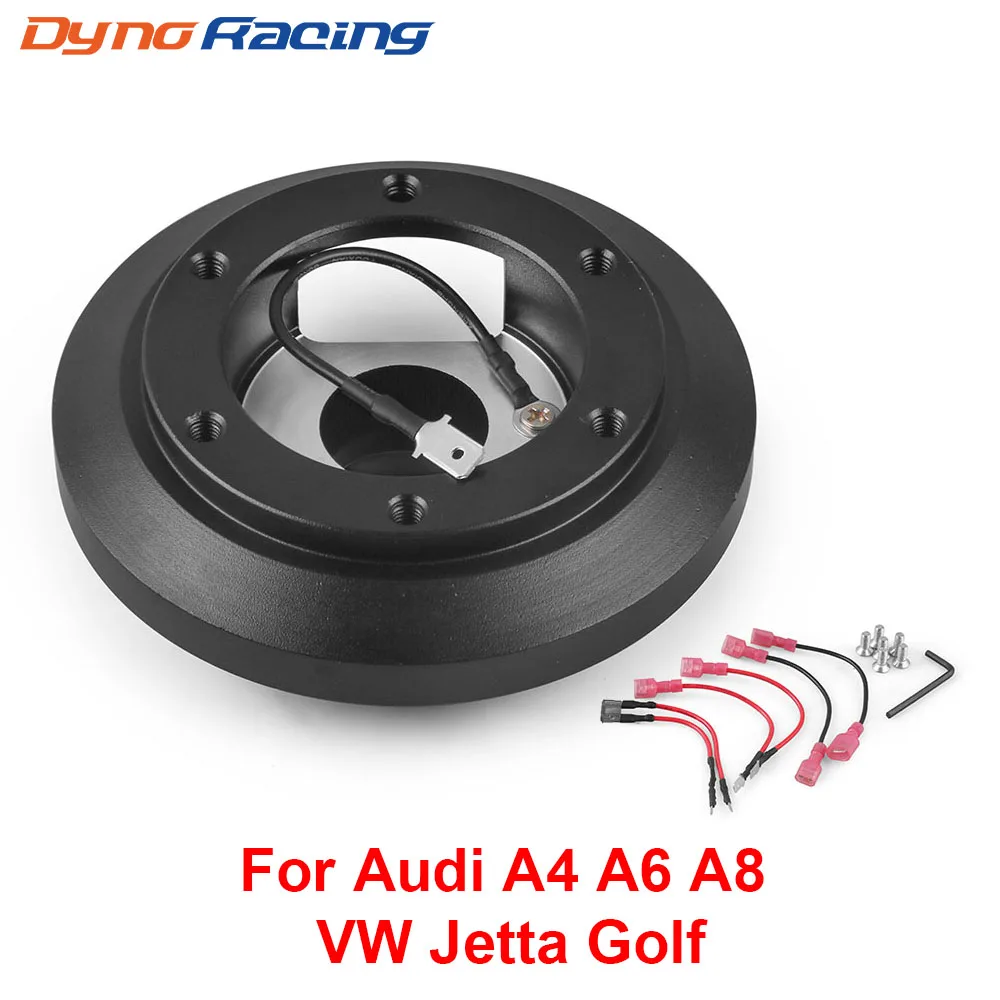 Racing Short Steering Wheel Hub Adapter Compatible for Audi A4 A6 A8 for VW Jetta Golf Black 180H BX102497 - Image 2