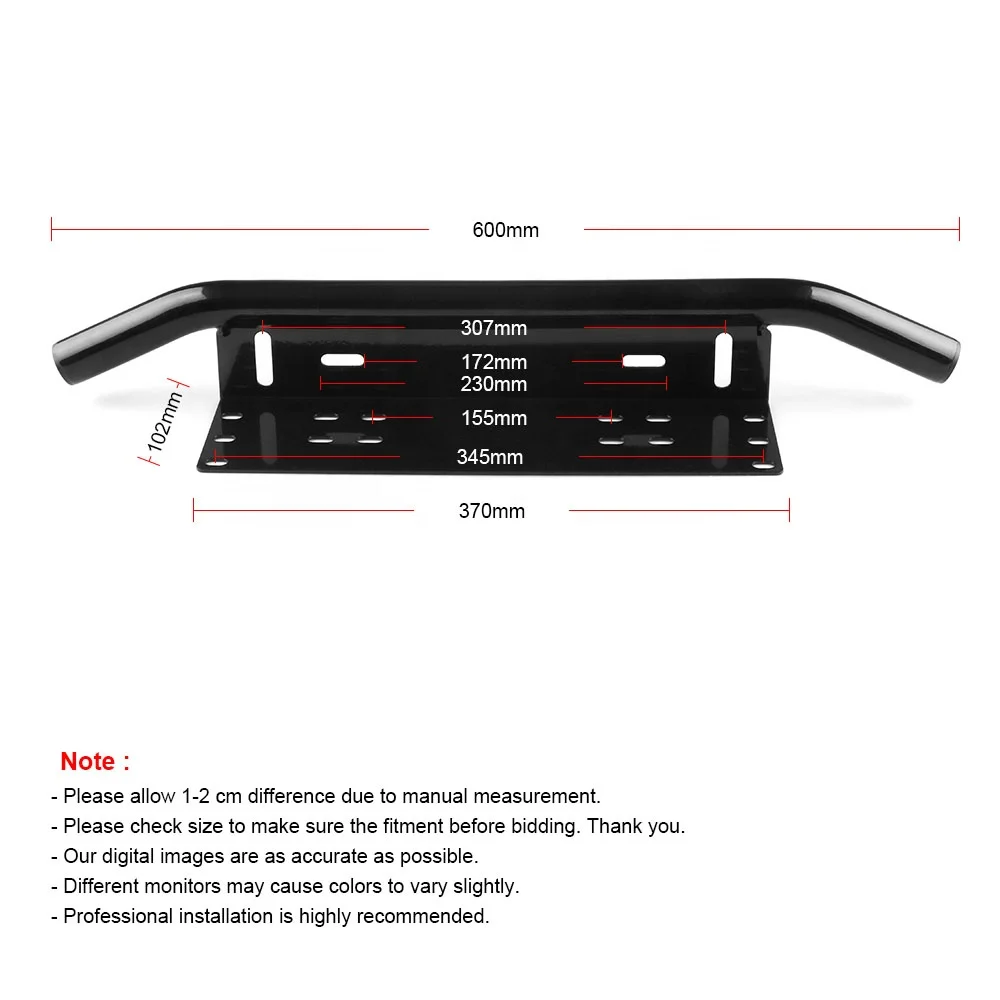 Car Number Plate Off Road Front License Number Plate Bracket Frame Holder for Suv Truck Vehicle - Image 5