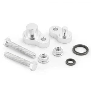 Silver Aluminum A/C Compressor Shutdown Block off Kit for Chevrolet 2002-2009 Air Conditioning Closure Kit