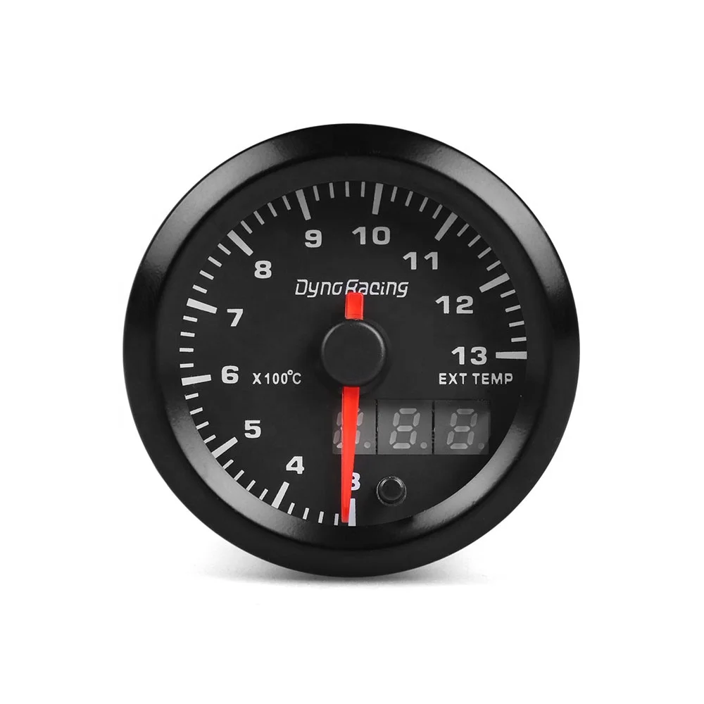 2'' 52mm Dual Display Exhaust Gas Temp Meter 7 Colors Led 300-1300 Celsius EGT EXT Gauge with Stepper Motor
