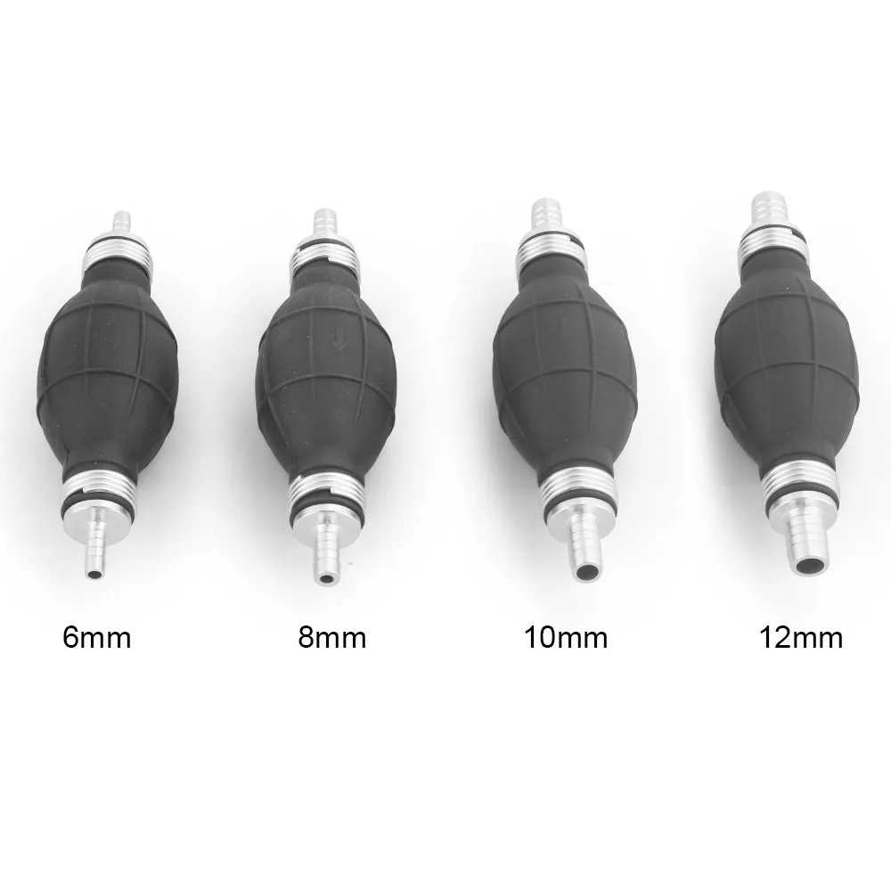 6mm/8mm/10mm/12mm Hand Fuel Pump Line Rubber Aluminum Hand Primer Bulb diesel Oil Transfer Petrol for Car Boat Marine Outboard - Image 2