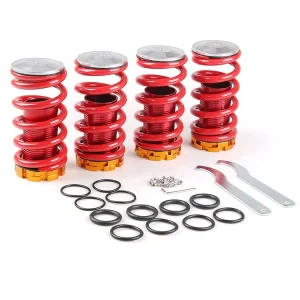 Red Available Aluminum Coilover Suspension Springs Kit with 12-Month Warranty for for 01-05 SI EP3