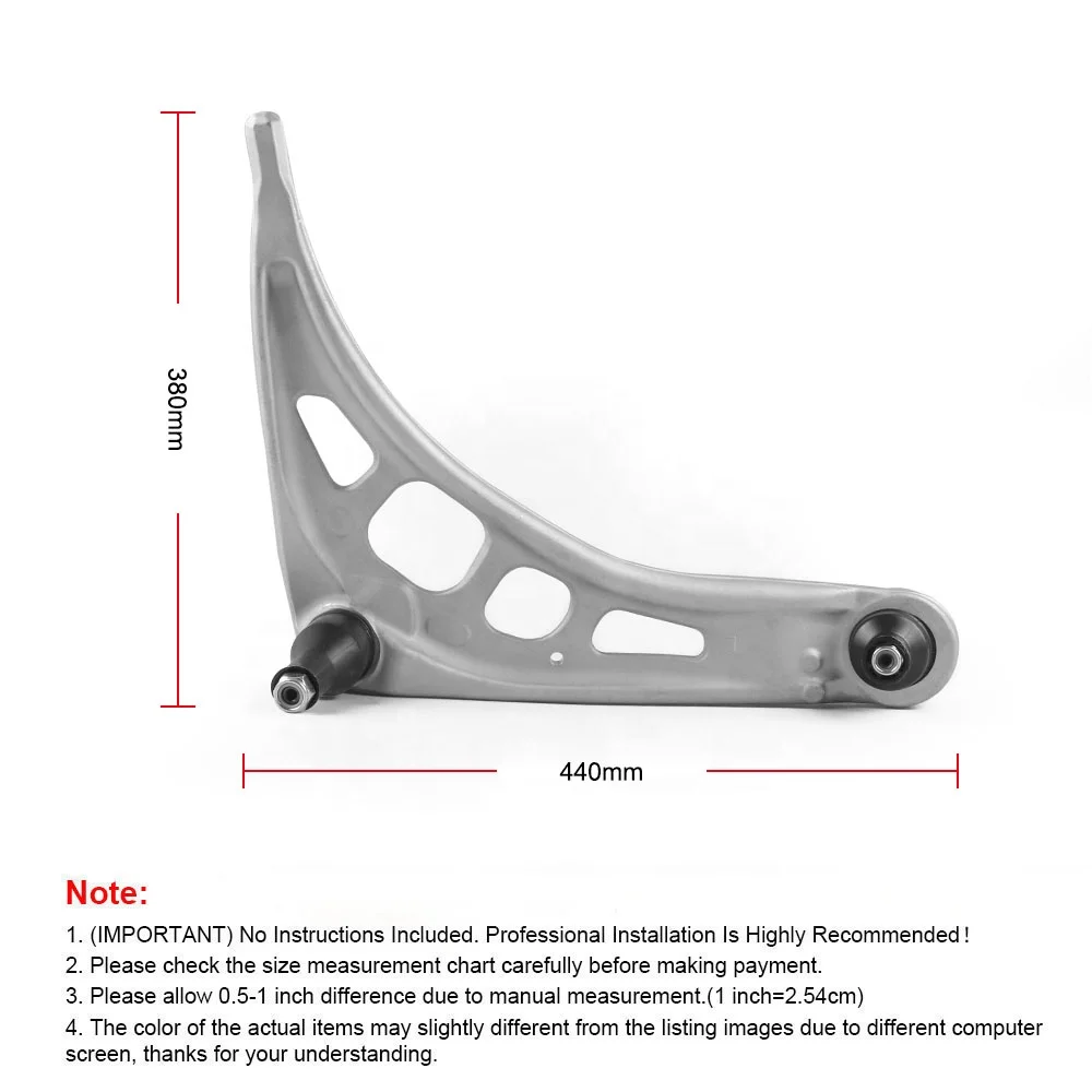 For BMW E46 3 Series Front Lower Wishbone Suspension Control Arms Left Right 31126774819 31126774820 BX102419 - Image 4