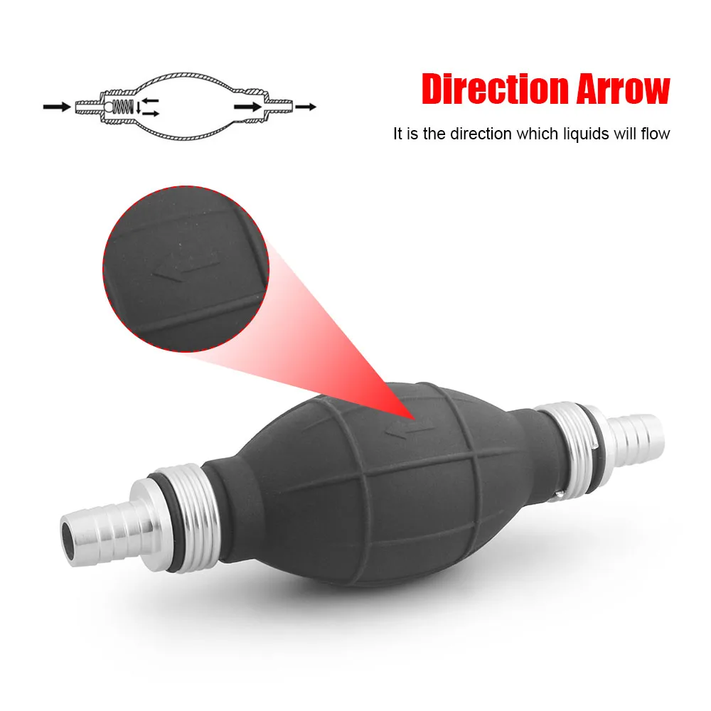 6mm/8mm/10mm/12mm Hand Fuel Pump Line Rubber Aluminum Hand Primer Bulb diesel Oil Transfer Petrol for Car Boat Marine Outboard - Image 5
