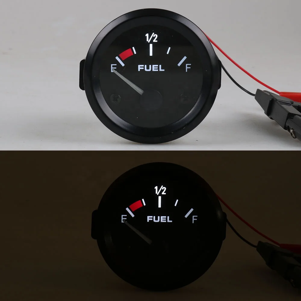 Universal 2" Inch 52Mm Black Sports Fuel Ratio Fuel Car Meter Digital Car Gauge Fuel Level - Image 6