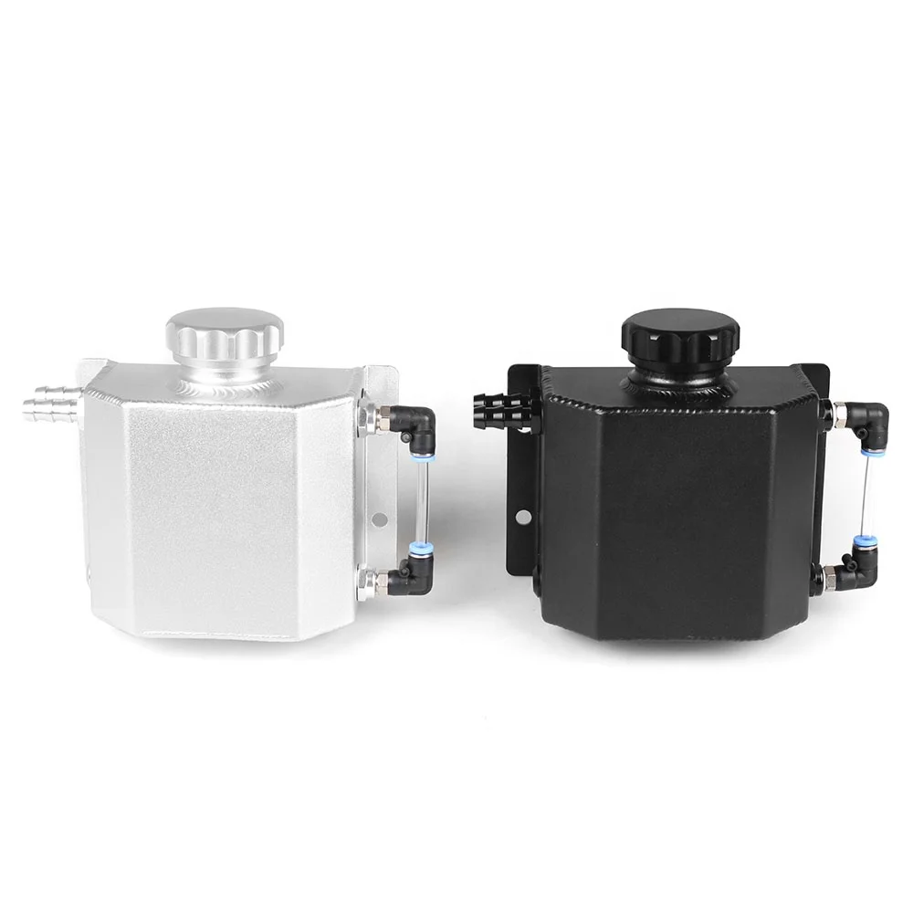 Universal Alloy Breather Tank Aluminium Engine 1L Oil Catch Can