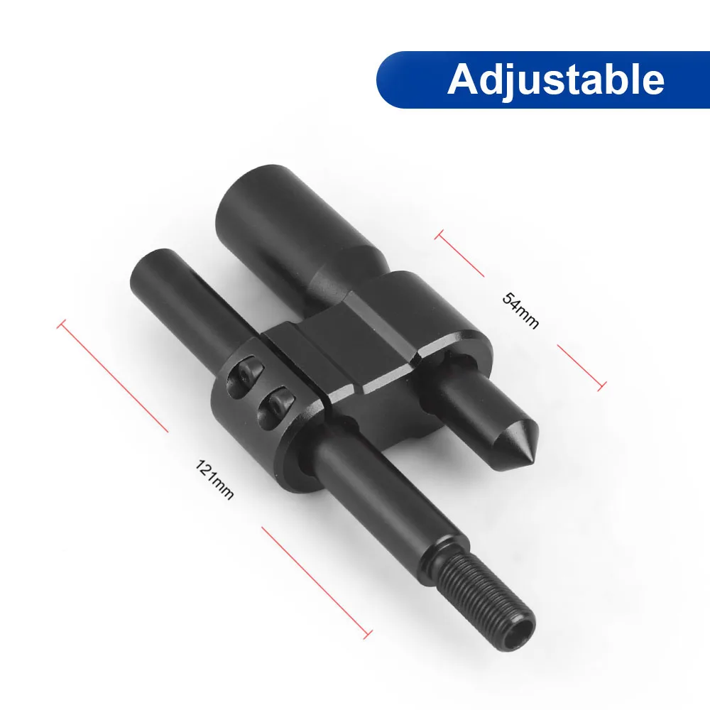 Dynoracing Universal Fitment M12*1.25 Aluminum H-Type Shift Knob Extension Adjustable Extender Gear Shifter Three Adapters - Image 3