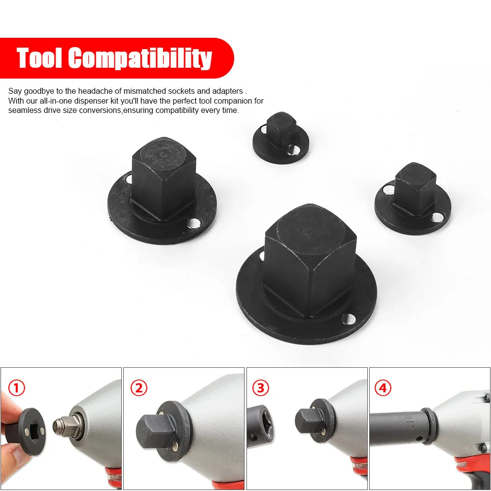 Low Profile Impact Socket Adapter Drive Reducing 1" to 3/4",3/4" to 1/2", 1/2" to 3/8", 3/8" to 1/4" Designed for Tight Spaces - Image 5